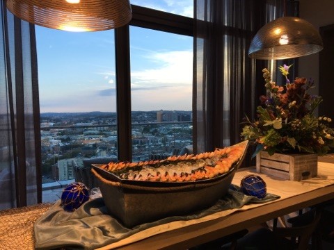 Guests enjoyed a fresh raw bar.